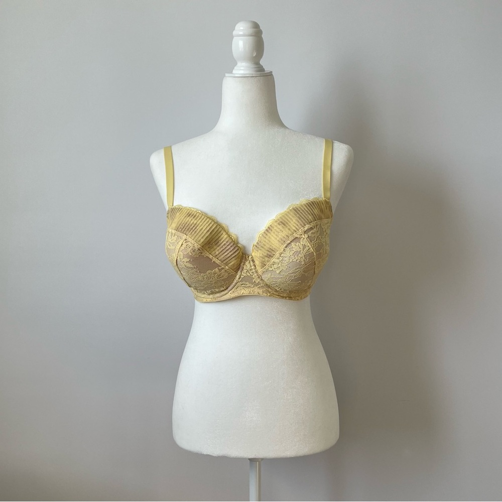 💛DREAM ANGELS LINED DEMI BRASSIERE IN PALE YELLOW